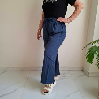 شلوار بگ زنانه شانتون آبی