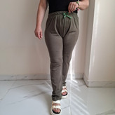 شلوار خانگی نخی زنانه طرح خالریز (مدل کمرکش) - رنگبندی متنوع